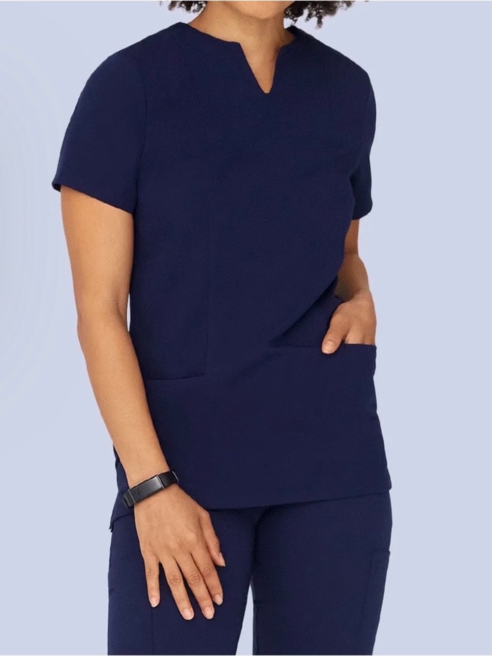 Mandala 5 Pocket Notch Neck Top Navy Blue Women’s Size XL NEW